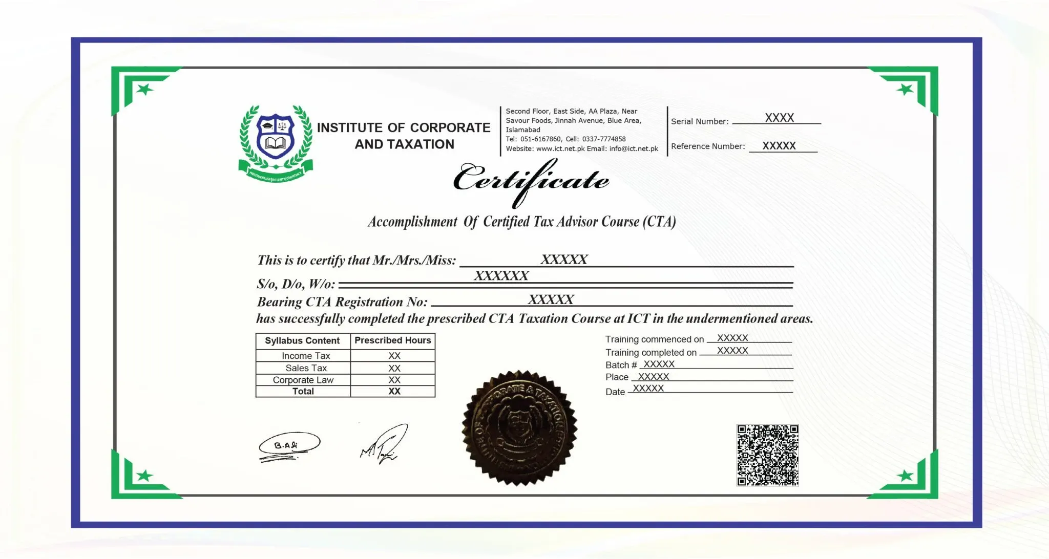 Official IDT Certificate